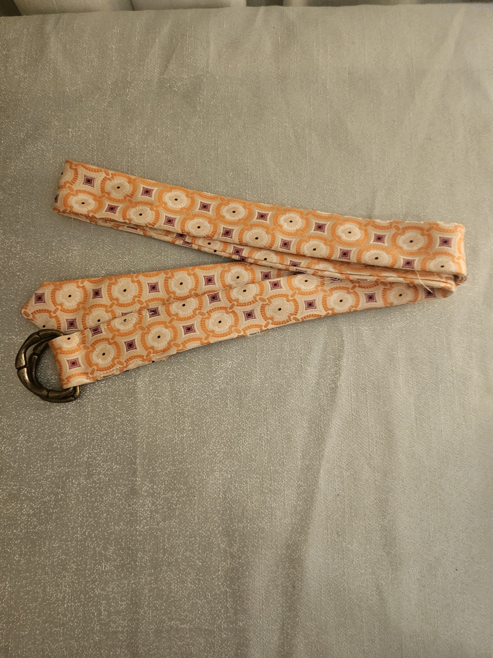 J. Crew Orange and Purple Geometric Fabric Belt - Picture 6 of 15